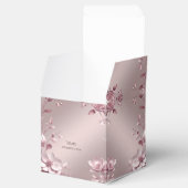 Ballotins Boîte de faveur florale rose délicate (Ouvert)