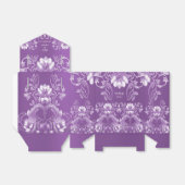 Ballotins Boîte de faveur florale violette (Déplié)