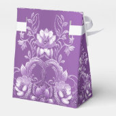 Ballotins Boîte de faveur florale violette (Arrière)