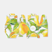 Ballotins Boîte de faveur jaune de jardin de citron d'aquare (Déplié)