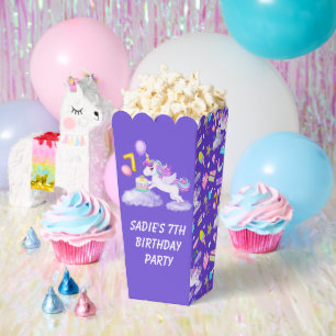 Ballotins Boîte de faveur Licorne pour 7ème anniversaire ave