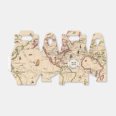 Ballotins Boîte de Faveur Mariage avec Carte d'Aventure Mond (Déplié)