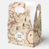 Ballotins Boîte de Faveur Mariage avec Carte d'Aventure Mond (Ouvert)