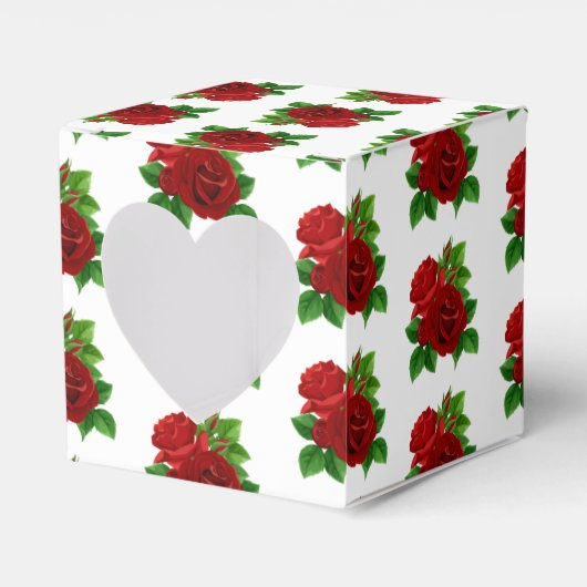 Ballotins Boîte de Faveur Mariage avec fenêtre Coeur (Verso)