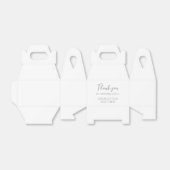 Ballotins Boîte de Faveur Mariage Blanc & Argent (Déplié)