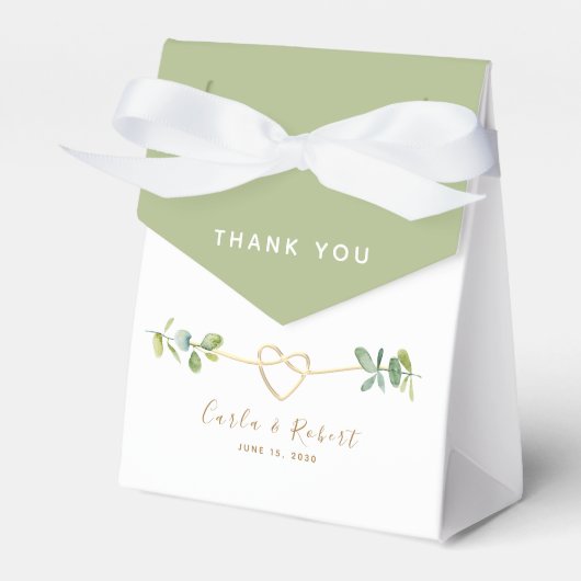 Ballotins Boîte de Faveur Mariage Eucalyptus (Verso)