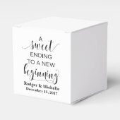 Ballotins Boîte de Faveur Mariage - Fin douce à nouveau débu (Verso)