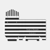 Ballotins Boîte de Faveur Mariage, Grandes Blances et Noires (Déplié)