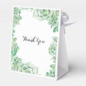 Ballotins boîte de faveur mariage succulente aquarelle (Arrière)