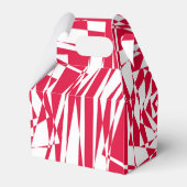 Ballotins Boîte de faveur moderne d'illusion abstraite rouge (Arrière)