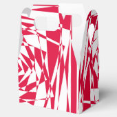 Ballotins Boîte de faveur moderne d'illusion abstraite rouge (Ouvert)