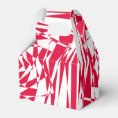 Ballotins Boîte de faveur moderne d'illusion abstraite rouge (Verso)