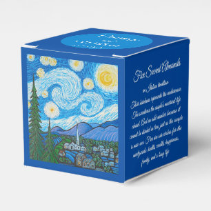 Ballotins Boîte de faveur - Nuit étoilée - Peinture par Mhan