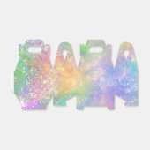 Ballotins Boîte de Faveur Opal Rainbow Glitter (Déplié)