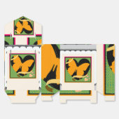 Ballotins Boîte de faveur Papillon Jaune (Déplié)