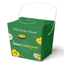 Boîte de faveur personnalisable Jésus vous aime