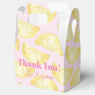Ballotins Boîte de Faveur Personnalisée Citrons Jaunes Roses
