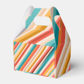 Ballotins Boîte de faveur rayée rétro personnalisée | Coloré (Arrière)