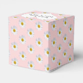 Ballotins Boîte de Faveur Rose Fardée Avec Daisies (Arrière)