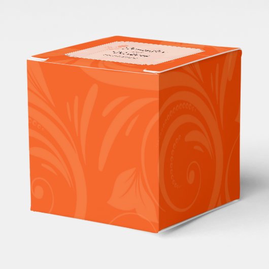 Ballotins Boîte De Faveur Rose Graphique Orange (Verso)
