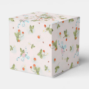 Ballotins Boîte de Faveur Rose Petite Fraise Marie Antoinett