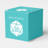 Ballotins Boîte de Faveur Tabletop Chic en Turquoise (Verso)