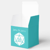 Ballotins Boîte de Faveur Tabletop Chic en Turquoise (Ouvert)