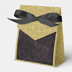 Ballotins Boîte de Faveurs à Motif Tacheté Noir et Paillette