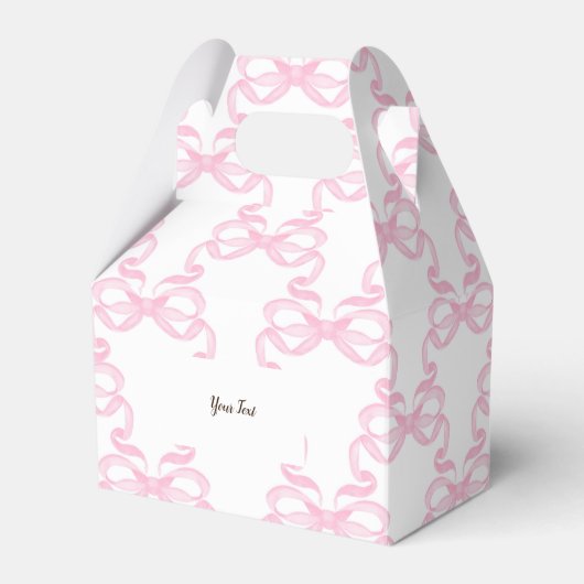 Ballotins Boîte de faveurs à rubans roses (Verso)