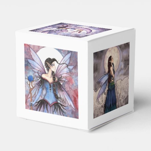 Ballotins Boîte de faveurs d'art fantastique de fées céleste (Arrière)