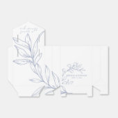 Ballotins Boîte de Faveurs de Fleurs de Pervenche (Déplié)