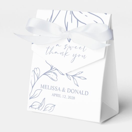 Ballotins Boîte de Faveurs de Fleurs de Pervenche (Verso)