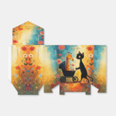 Ballotins Boîte de faveurs de girafe de chat mignon (Déplié)