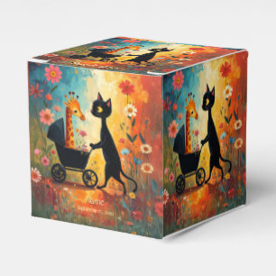 Ballotins Boîte de faveurs de girafe de chat mignon