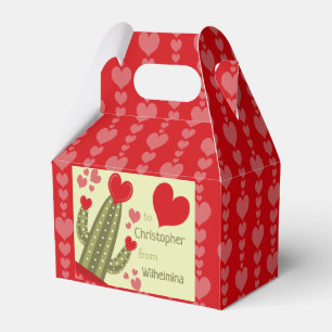 Ballotins Boîte de faveurs de la Saint-Valentin Cactus à coe