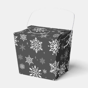 Ballotins Boîte de Faveurs de Noël Flocons de Neige