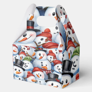 Ballotins Boîte de faveurs de tonnes de bonshommes de neige