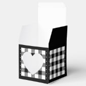 Ballotins Boîte de faveurs en forme de cœur à carreaux de bi (Ouvert)