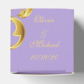Ballotins Boîte de Faveurs Mariage violet et or (Haut)