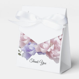Ballotins Boîte de Faveurs Pivoines Roses et Violettes