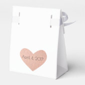 Ballotins Boîte de Favor de mariage avec Merci Rose en or (Arrière)