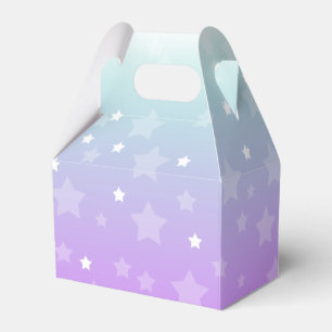 Ballotins Boîte de favoris avec des étoiles bleues et violet