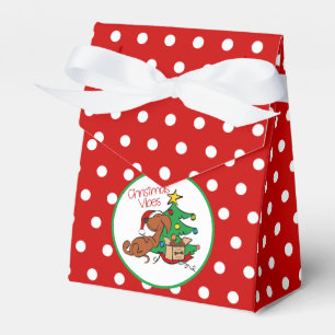 Ballotins Boîte de favoris de chien teckel ambiance de Noël