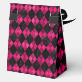 Ballotins Boîte de Fête à Thème Argyle Rose et Noir (Verso)