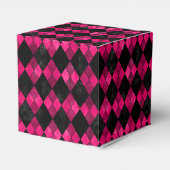 Ballotins Boîte de Fête Argyle Rose et Noir (Arrière)