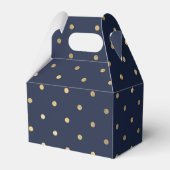 Ballotins Boîte de Fête avec Motif de Points Dorés sur Fond (Arrière)
