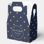 Ballotins Boîte de Fête avec Motif de Points Dorés sur Fond (Ouvert)