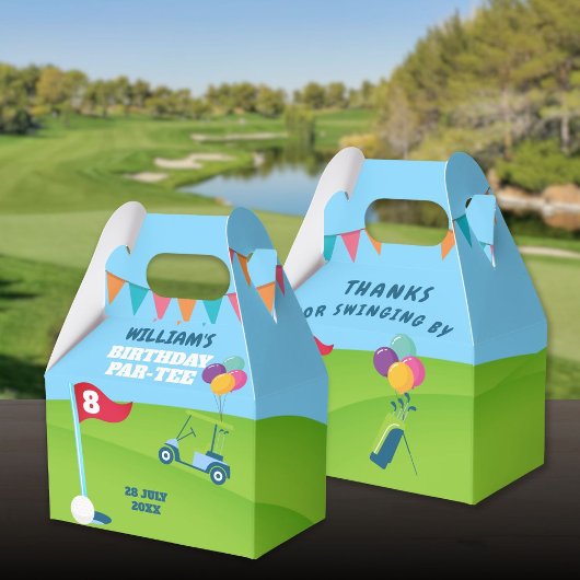 Ballotins Boîte de fête d'anniversaire sur le thème de Golf
