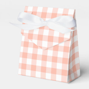 Ballotins Boîte de Fête de Tent à carreaux Gingham Orange Cl