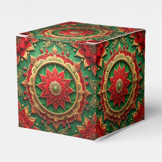 Ballotins Boîte de Fête Décorative Rouge Vert (Verso)